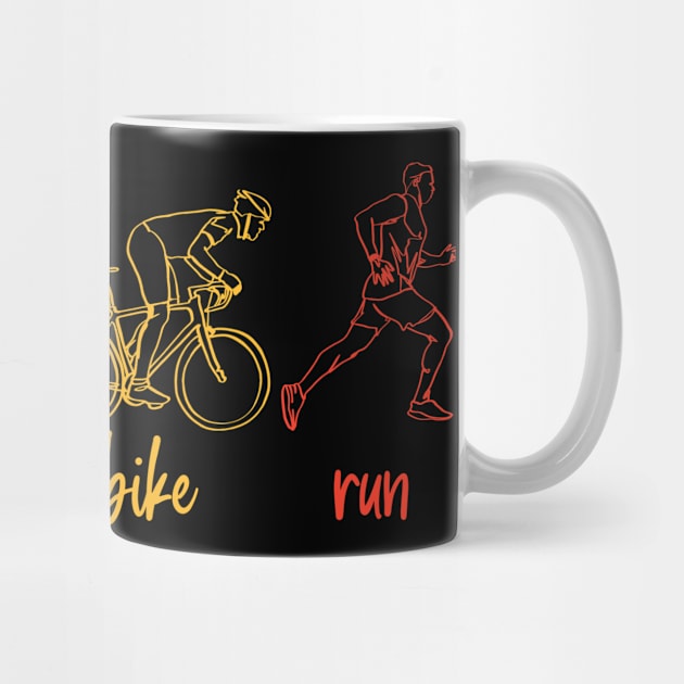 Swim Bike Run - Triathlon Training Triathlete by Anassein.os